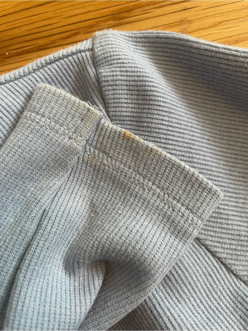 Mini Rodini Long Sleeve Light Blue Knit Dress with Zipper - Picture 5 of 5